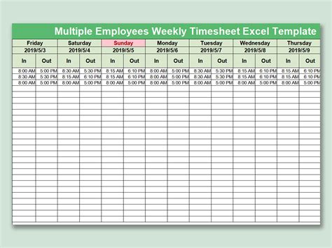 Free Excel Template to Control Hours Worked